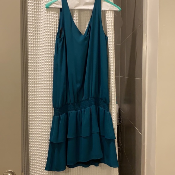 Teal Amanda Uprichard dress with ruffled bottom - Picture 2 of 2